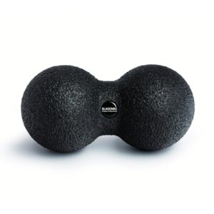 Blackroll Duoball massagebold (Ø: 8 cm). Fremstillet af genanvendelige materialer. Perfekt til massage af ømme punkter på kroppen - Blackroll