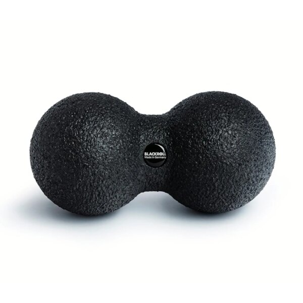 Blackroll Duoball massagebold (Ø: 8 cm). Fremstillet af genanvendelige materialer. Perfekt til massage af ømme punkter på kroppen - Blackroll