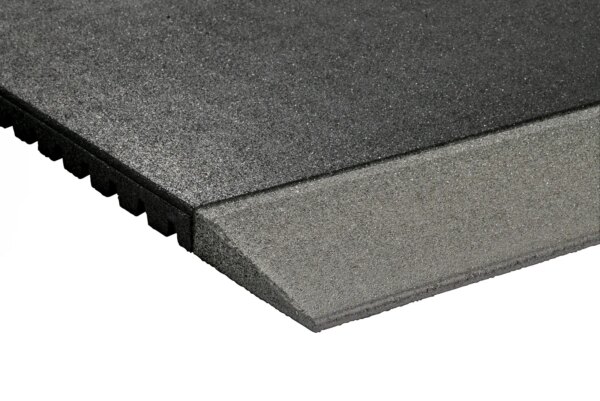 Granuflex Rampe Til Gummiflise 1000 x 200 x 43 mm Grey - Granuflex