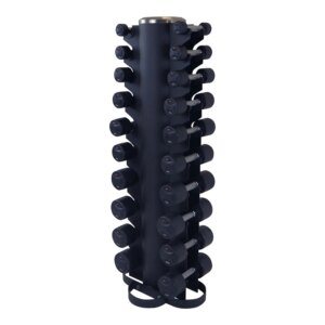 Lifemaxx Fast Håndvægtsæt inkl. stativ 1-10 kg. Gummibelagte håndvægte af høj kvalitet. Brugervenligt design. Multifunktionel anvendelse. - Lifemaxx