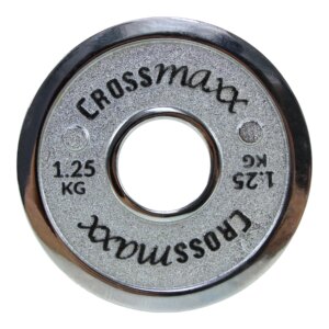 Crossmaxx kalibreret vægtskive 1,25 kg i støbejern til styrkeløft - Crossmaxx