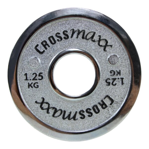 Crossmaxx kalibreret vægtskive 1,25 kg i støbejern til styrkeløft - Crossmaxx