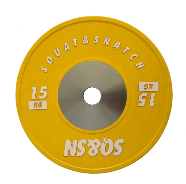 SQ&SN Competition Bumper Plate 15 kg Yellow - SQ&SN