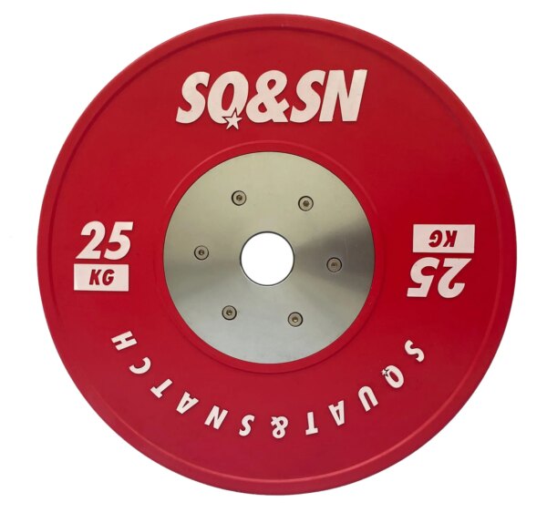 SQ&SN Competition Bumper Plate 25 kg Red - SQ&SN