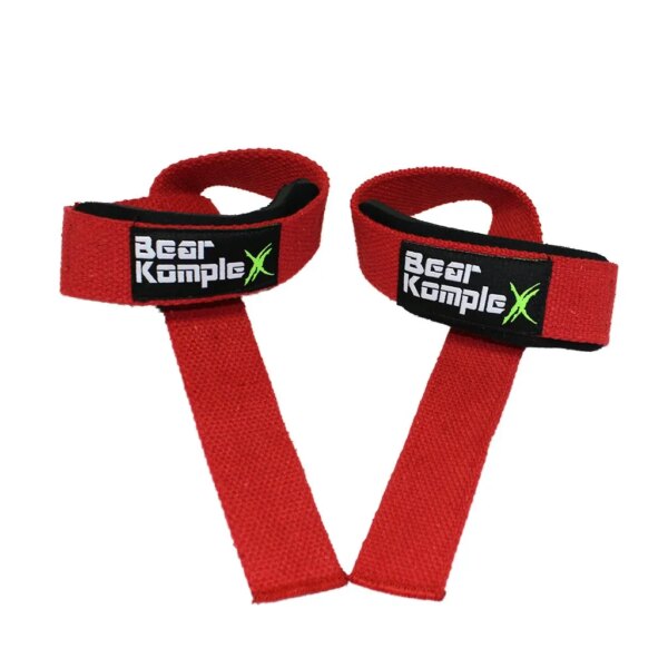 Bear KompleX Lifting Straps Rød - neopren straps af holdbar kvalitet. Crossfit udstyr, til vægtløftning og styrketræning - Bear KompleX