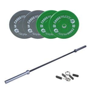 Crossmaxx CF Vægtstangssæt 30 kg Farvet + 20 kg Stang - Crossmaxx