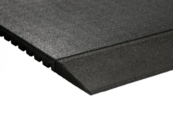 Granuflex Rampe Til Gummiflise 1000 x 200 x 43 mm Black - Granuflex