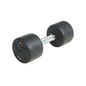 Lifemaxx fast håndvægt 10 kg - Rund håndvægt med riflet greb - Lavet i støbejern beklædt med gummi - Til crossfit og styrketræning - Lifemaxx