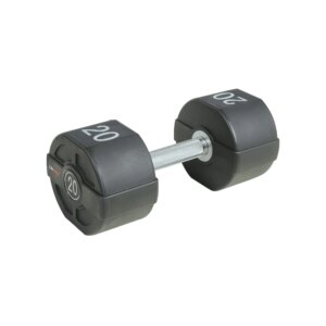 Lifemaxx PU Håndvægt 28 kg - Lige riflet håndtag - Udstyr til crossfit, styrketræning og funktionel fitness - Lifemaxx