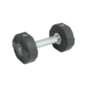 Lifemaxx PU Håndvægt 4 kg - Lige riflet håndtag - Udstyr til crossfit, styrketræning og funktionel fitness - Lifemaxx