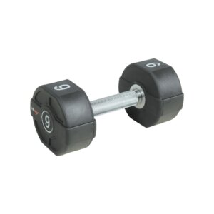 Lifemaxx PU Håndvægt 9 kg - Lige riflet håndtag - Udstyr til crossfit, styrketræning og funktionel fitness - Lifemaxx