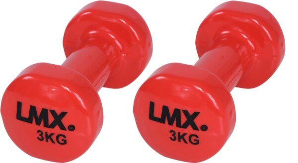 LMX. Vinyl Håndvægtsæt 3 kg Red - LMX.