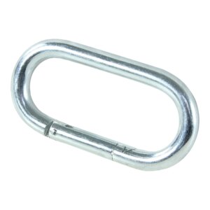 Lifemaxx Oval Karabinhage. Til at fastgøre foram grips til kabelmaskiner. 10 x100 mm. Stærk og sikker. Høj kvalitets materialer. - Lifemaxx