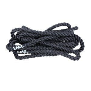 LMX. Battle Rope. Tovværk på 15 m. Fremstillet af PP plast. Egnet til intensiv brug. Sort. Tilgængelig i 3 forskellige tykkelser. - LMX.