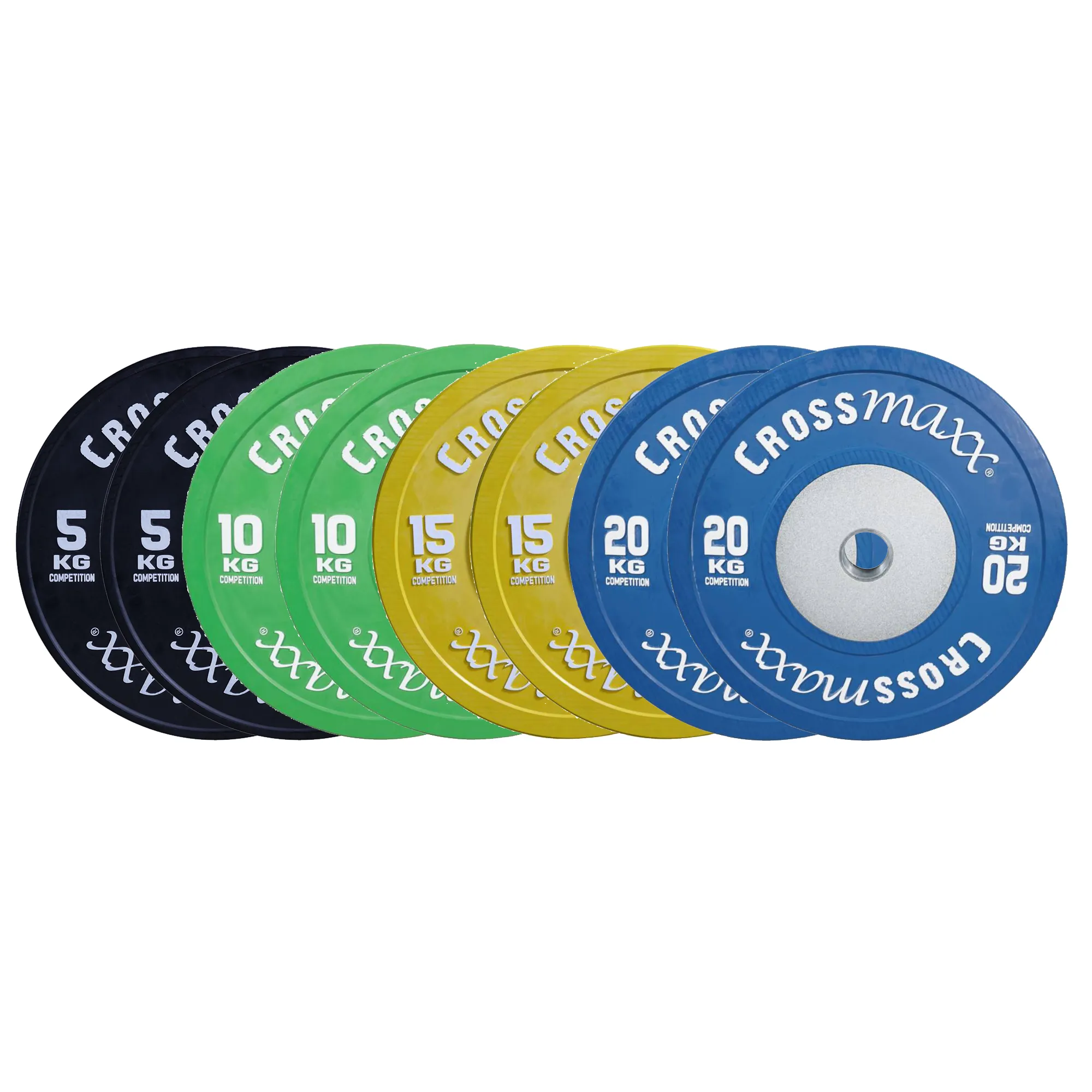 Crossmaxx vægtsæt - vægtløftning skiver. 100 kg farvede skiver. - Crossmaxx