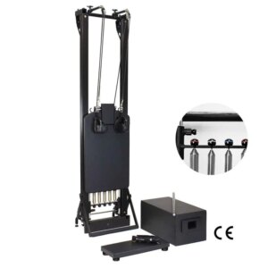 Merrithew SPX Max Reformer With Vertical Stand, Tall Box And High Precision Gearbar Bundle (Jet Black) - Merrithew