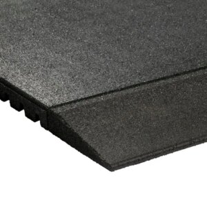 Granuflex Rampe Til Gummiflise 1000 x 200 x 30 mm Black - Granuflex