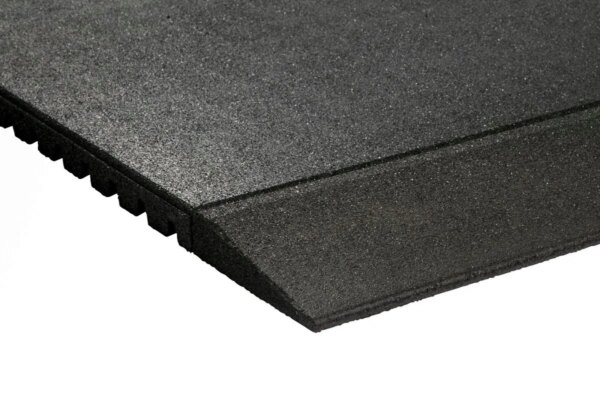 Granuflex Rampe Til Gummiflise 1000 x 200 x 30 mm Black - Granuflex
