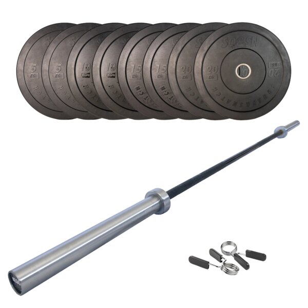 SQ&SN CF Vægtstangssæt 100 kg + 20 kg Stang v2 - SQ&SN