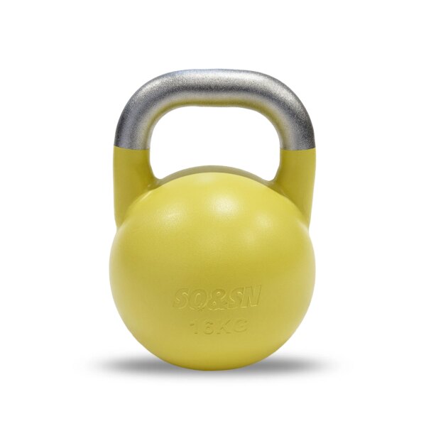 SQ&SN Competition Kettlebells V2 4-36 kg | Samme størrelse | Indstøbte kg-angivelser | Robust design til træning og konkurrence - SQ&SN