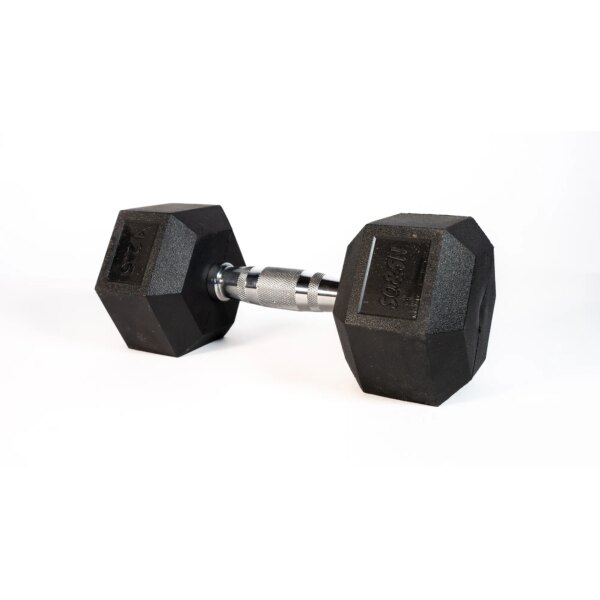 SQ&SN Hexagon Håndvægt (12,5 kg) med forkromet greb. Udstyr til crossfit træning, styrketræning og funktionel træning - SQ&SN