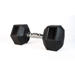 SQ&SN Hexagon Håndvægt (15 kg) med forkromet greb. Udstyr til crossfit træning, styrketræning og funktionel træning - SQ&SN