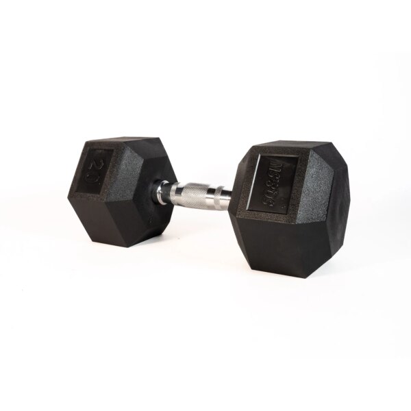 SQ&SN Hexagon Håndvægt (20 kg) med forkromet greb. Udstyr til crossfit træning, styrketræning og funktionel træning - SQ&SN