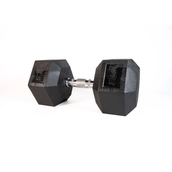 SQ&SN Hexagon Håndvægt (32,5 kg) med forkromet greb. Udstyr til crossfit træning, styrketræning og funktionel træning - SQ&SN