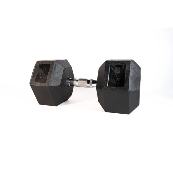 SQ&SN Hexagon Håndvægt (35 kg) med forkromet greb. Udstyr til crossfit træning, styrketræning og funktionel træning - SQ&SN
