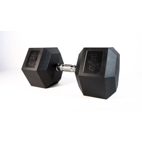 SQ&SN Hexagon Håndvægt (42,5 kg) med forkromet greb. Udstyr til crossfit træning, styrketræning og funktionel træning - SQ&SN
