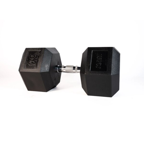 SQ&SN Hexagon Håndvægt (50 kg) med forkromet greb. Udstyr til crossfit træning, styrketræning og funktionel træning - SQ&SN