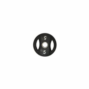 SQ&SN PU vægtskive (5 kg) med håndtag. Ærmediameter 50 mm. Slidstærk og holdbar - perfekt til crossfit og funktionel træning. - SQ&SN
