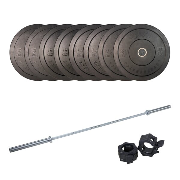 SQ&SN Styrkeløft Vægtstangssæt 100 kg + 20 kg Stang - SQ&SN