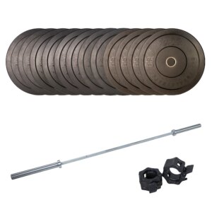 SQ&SN Styrkeløft Vægtstangssæt 200 kg + 20 kg Stang - SQ&SN