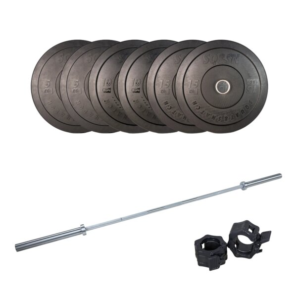 SQ&SN Styrkeløft Vægtstangssæt 60 kg + 20 kg Stang - SQ&SN