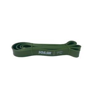 SQ&SN Resistance Band Level 2 - Træningselastik af bedste kvalitet. Modstand svarer til 13-35 kg - SQ&SN