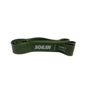 SQ&SN Resistance Band Level 3 - Træningselastik af bedste kvalitet. Modstand svarer til 20-50 kg - SQ&SN