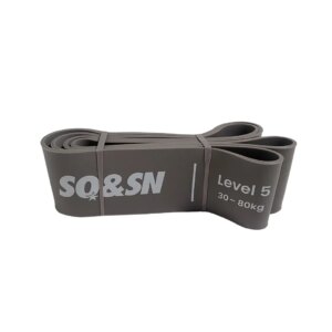 SQ&SN Resistance Band Level 5 - Træningselastik af bedste kvalitet. Modstand svarer til 30-80 kg - SQ&SN
