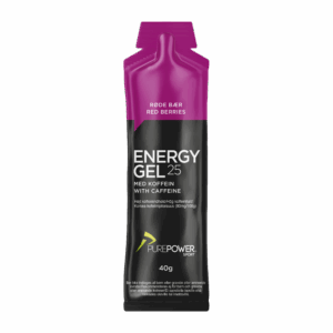 Energy Gel Koffein Røde Bær 40 g - PurePower