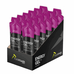 Energy Gel Koffein Røde Bær 12 x 40 g - PurePower