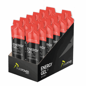 Energy Gel Koffein Jordbær/Lime 12 x 40 g - PurePower