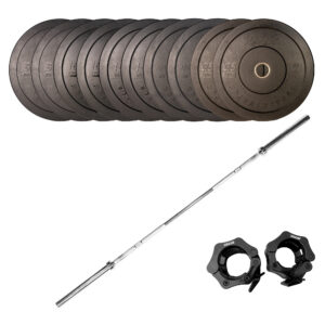 SQ&SN OL Vægtstangssæt 170 kg Sort - SQ&SN