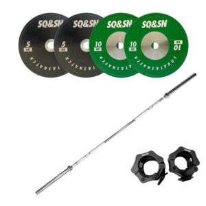 SQ&SN OL Vægtstangssæt 50 kg Farvet - SQ&SN