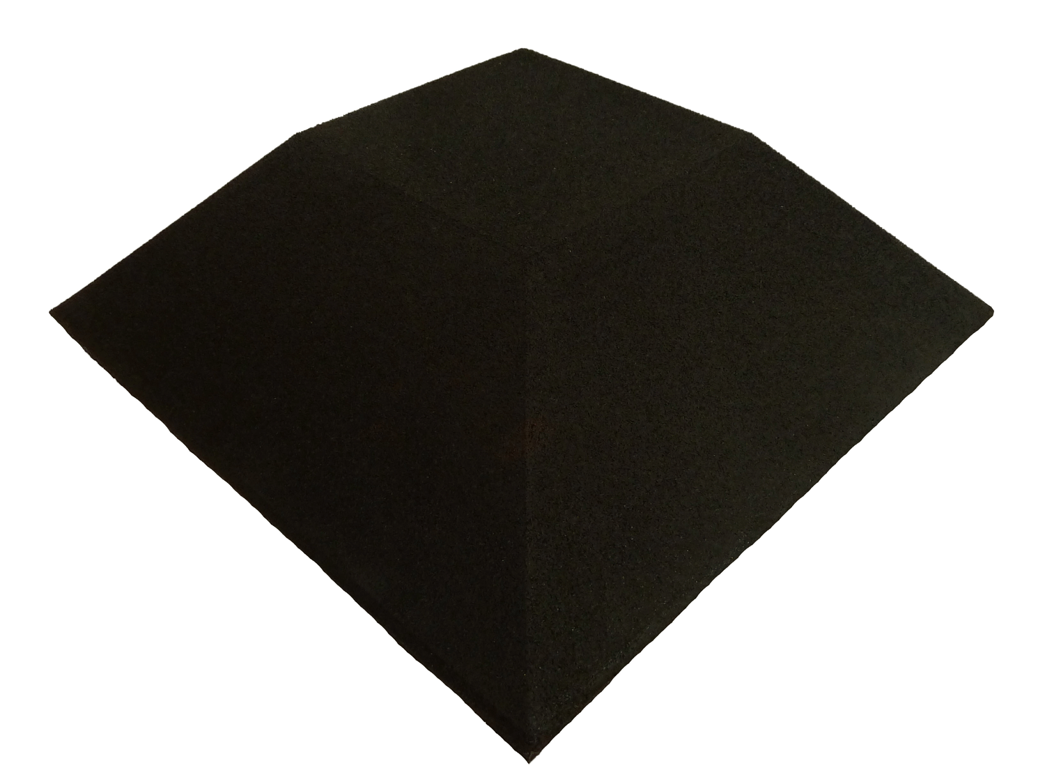 ErgoFloor - ErgoPlay Impact Gummifliser / Faldunderlag Hjørne 500x500x75 mm Sort - ErgoFloor