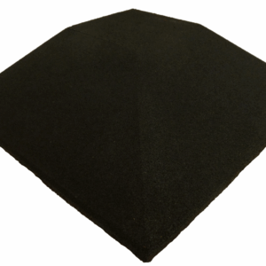 ErgoFloor - ErgoPlay Impact Gummifliser / Faldunderlag Hjørne 500x500x90 mm Sort - ErgoFloor