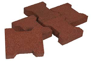 ErgoFloor - ErgoPave H-Link Equine gummifliser Rød - ErgoFloor