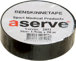 Aserve Benskinne Sportstape Sort - Aserve
