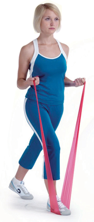 Aserve Latexfri Træningselastik Medium Rød 45m - Aserve