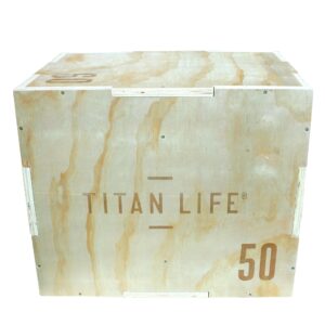 TITAN LIFE Plyo Boxes Wooden 3-in-1 (40cm, 50cm & 60cm) - Titan Fitness