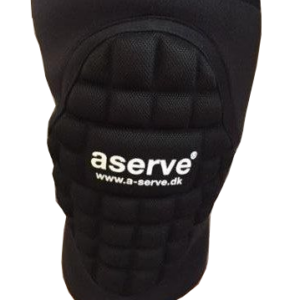Aserve Sort Knæbeskytter m. Pude (medium) - Aserve